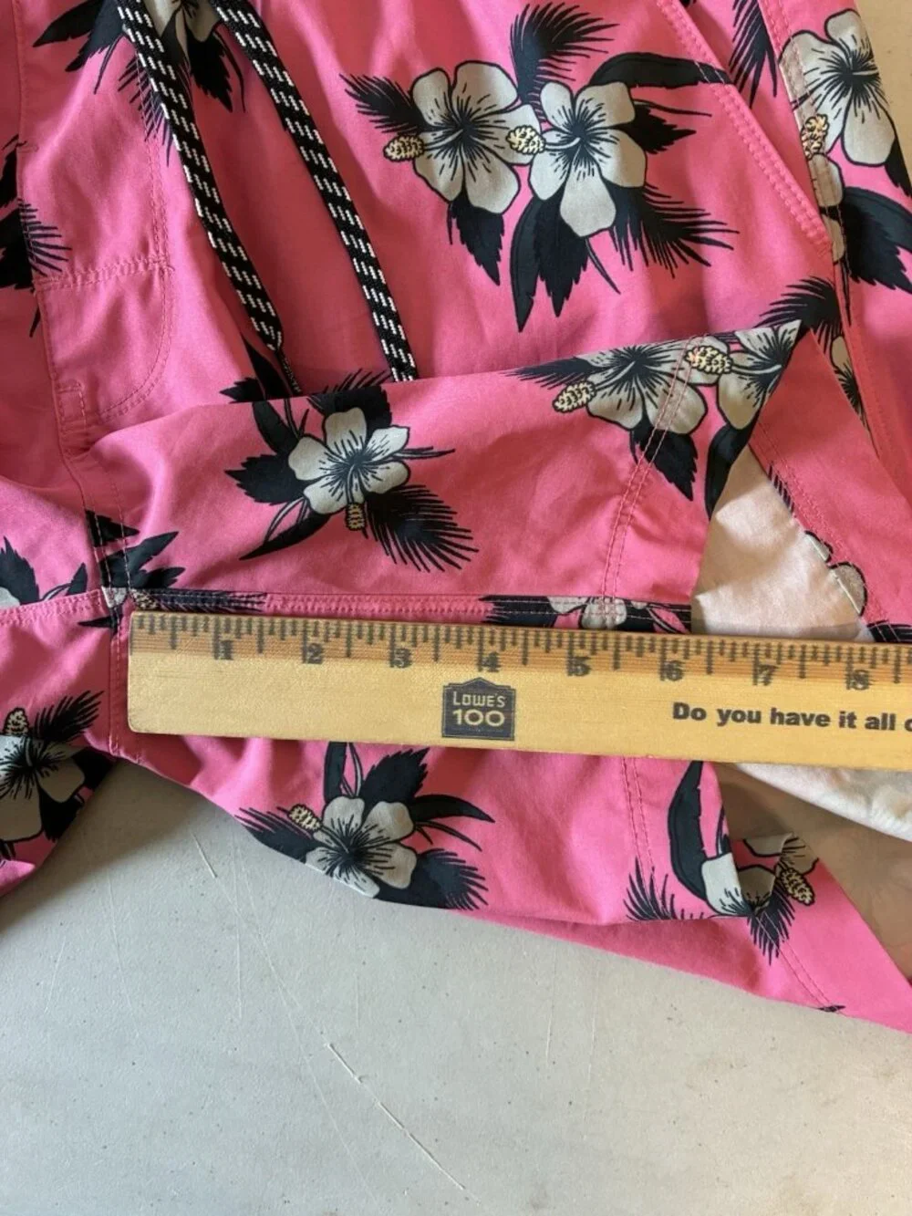 Hurley Board Shorts Swim Trunks‎ Pink Hawaiian Floral Small